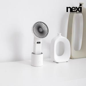 NEXI NX1077 휴대용 선풍기 회전가능 4000mA 화이트(NX-F826W)