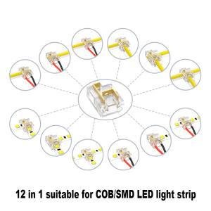 미니 LED 와이어 커넥터, COB 및 SMD 라이트 스트립과 호환, 다기능 2 핀, 8mm, 터미널 블록용, in