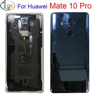 지문 센서 카메라 렌즈 플래시 라이트 메이트 10Pro 배터리 커버 케이스 Huawei Mate 10 Pro 용 유리 후면