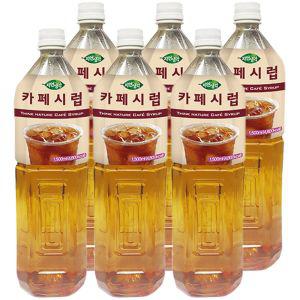 희창 카페 시럽 1.5L x 6개 커피 대용량 커피용 펌프 홈카페 전용