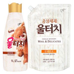 피죤 울터치 용기1L + 리필 1.3L 울드라이 울샴푸 울전용세제 중성세제