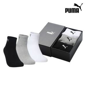 [하프클럽/푸마 언더웨어]PUMA 베이직 단목양말 3족 기프트세트