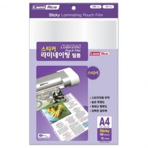 라미에이스 스티커 코팅필름 A4 100mic 10매 코팅지 용지