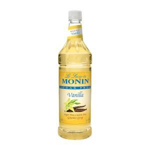 모닌 Monin - 무설탕 바닐라 시럽, 커피, 쉐이크 및 칵테일 맛에 적합 (1리터)