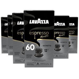 라바짜 Lavazza Espresso Maestro Ristretto 알루미늄 캡슐, 네스프레소 호한* 오리지널 머신과 호환, 다크