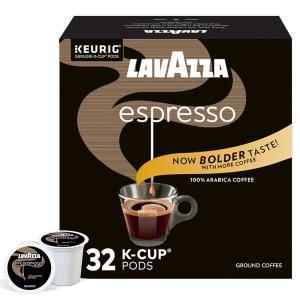 라바짜 Lavazza 에스프레소 이탈리아노 1인용 커피 K-Cup 포드, Keurig 브루어용, 32개, 100% 아라비카