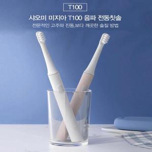 샤오미 미지아 T100 소닉 전동 칫솔, 스마트 다채로운 USB 충전식, 헤드 IPX7 방수