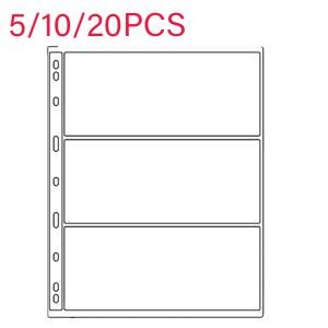 앨범 네컷 접착식 선물 3 패널 루즈 리프 프로텍터 지폐 및 페이지 수집가의 스탬프 우표용으로 적합