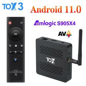 셋톱박스 와이파이 스마트 미디어 인터넷 Amlogic 1000M 11 2T2R 4GB TV 플레이어 BT4 1 DLNA 32GB 박스 4K S905X4 안드로이드 지지대 AV1 TOX3 60fps