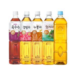 웅진식품 하늘보리 에코 무라벨 1.5L 4개 외 차음료 모음전 결명자차/누룽지차/헛개차/자색옥수수차