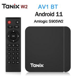 셋톱박스 와이파이 W2 11 2 4G 안드로이드 플레이어 Tanix Amlogic 박스 AV1 듀얼 TV 2G/16G 셋톱 4G/64G 미디어 S905W2 4K 5G BT HD