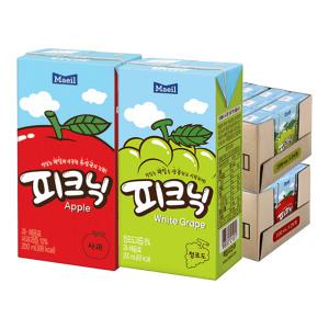 피크닉 200ml 사과 24팩 + 청포도 24팩