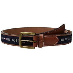 Tommy Hilfiger 벨트 캐주얼 레더 로고가 들어간 남성 선물 11TL02X032 NAVY36