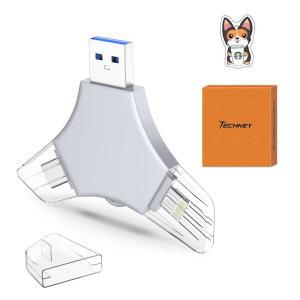 아이폰용 USB 3.0 플래시 드라이브 64GB 사진 비디오 데이터 세이버 백업용 3in1 외장 메모리 키퍼 보관 스