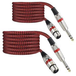 Mugteeve XLR 암 - 0.6cm 1 4인치 TRS 케이블 어댑터 밸런스 3m 10피트 6.35mm 스테레오 쿼터 인치 to 마이