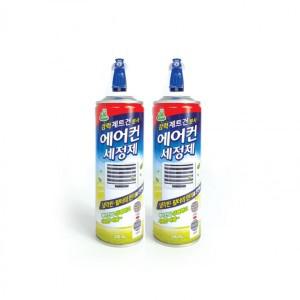 청개구리 에어컨세정제 가정용 330ml-2개 에어컨 청소 탈취제 스프레이 필터