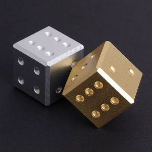 주사위 보드 게임 카드 놀이 금속 골드 실버 알루미늄 클럽 바 음주 도구 16x16x16mm