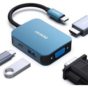 BENFEI USB C HUB 4in1 Type-C to HDMI VGA