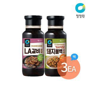 청정원 LA갈비/돼지불백 양념장 500g 3개 골라담기