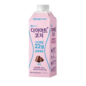 종근당건강 다이어트코치 고단백 당류제로 단백질음료 초코맛 280ml x 18개