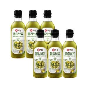 백설 압착올리브유 500ml x6개