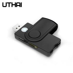 UTHAI USB SIM 스마트 카드 리더 은행 IC / ID EMV SD TF MMC 윈도우 7 8 10 리눅스 OS용 USBCCID ISO 7816