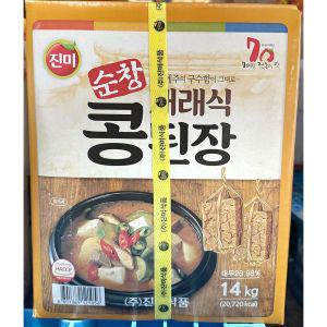 진미식품 순창 재래식 콩된장 14Kg 장류 양념 양념장 소스 음식