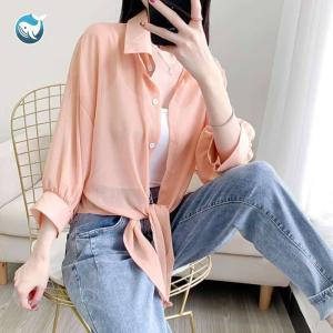 흰색 스트링 흰 블랙 화이트 쉬폰 여성 검정 시스루 핑크 여자 여름 의류 블라우스 셔츠