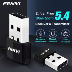 컴퓨터동글이 FENVI USB 블루투스 54 어댑터 송신기 리시버 53 동글 무선 마우스 키보드 스피커 음악용