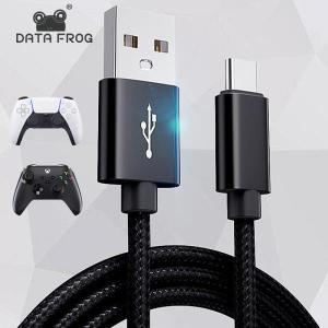 DATA FROG 3 미터 충전 케이블 소니 호환 플레이스테이션 5 10FT 편조 고속 USB C 타입 코드 Xbox 호환 시