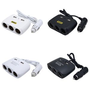 (KC인증) 120W 자동차 차량용 2구USB + 3구 멀티소켓 시거잭 12-24V 겸용