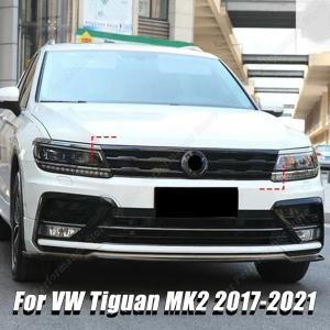 자동차 그릴망 튜닝 VW Tiguan MK2 광택 블랙 ABS 앞 범퍼 메쉬 센터 그릴 몰딩 스트립 액세서리