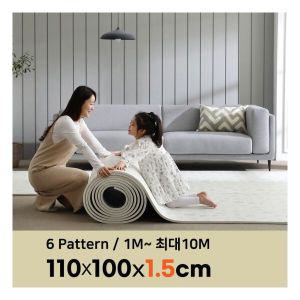 Zerobell 삼바텍 15T 폭110cm x 1m PVC 롤매트 층간소음방지 놀이방매트