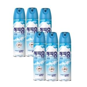 해피홈 에어로솔 수성 무향 500ml 6개 /뿌리는모기약