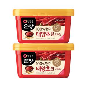 청정원 순창 태양초 현미 찰고추장, 2kg, 2개