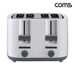 Coms 4구 토스터 1300-1500W4구기 와이드 간식메이커 샌드위치만들 식빵데우 식빵굽 팝업 주방