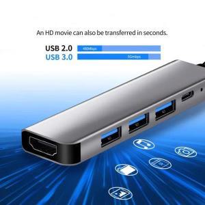 USB C 허브-4K HDMI 호환 3.0 2.0 C타입 PD 충전 도크, 맥북 삼성 S20 Dex PS5 아이패드 TV 노트북 마우스