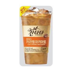 롯데칠성 칸타타 아이스 카라멜마키아토 파우치커피 230ml x 50봉지