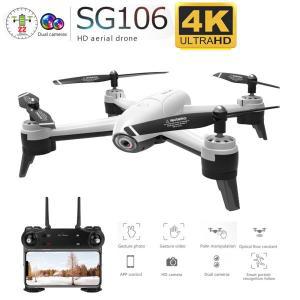 RC 드론 카메라 SG106 와이파이 FPV 4K 옵티컬 플로우 1080P HD 듀얼 카메라 항공 비디오 RC 쿼드콥터 항공