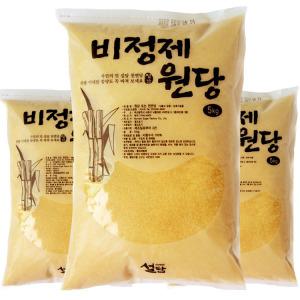 설담 비정제원당15kg (5kgx3개) 비정제설탕 사탕수수원당