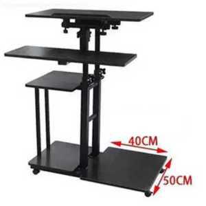 이동식 스탠딩 테이블 바퀴달린 데스크탑 높이조절