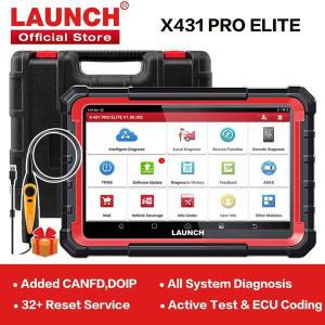 차량진단장비 LAUNCH X431 PRO ELITE 자동차 진단 도구 CANFD/DOIP OBD OBD2 스캐너 모든 시스템 양방향 제