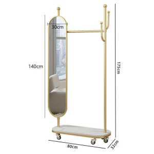 전신거울행거 이동식 스탠드 수납 선반 드레스룸