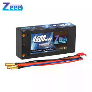 Zeee 2S 쇼티 리포 배터리  7.4V 4600mAh 100C RC 4mm  플러그 자동차 트럭 보트 FPV 드론 부품