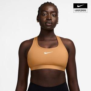 나이키 NIKE 스우시 미디엄 서포트 여성 패드 스포츠 브라 DX6822-856 국내매장판 1385398