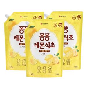 퐁퐁 주방세제 레몬식초 리필 1.2L x 3개