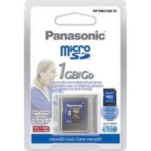 Panasonic RP-SM01GBU1K 1GB 마이크로 SD 메모리 카드 MicroSD-SD 어댑터 포함