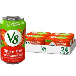 V8 Spicy Hot 100% 야채 주스, 355ml(11온스) 캔 (24팩)