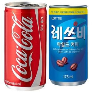 60캔구성 190ml레쓰비 콜라 커피 레쓰비 코카콜라 미니캔 마일드 175ml