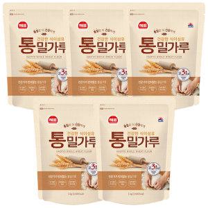 사조 해표 통밀가루 1kg x 5개